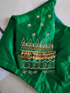 Green khatwork Blouse
