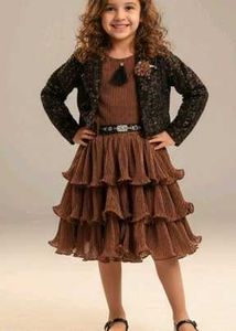 Girls&#39; Tiered Dress &amp; Jacket