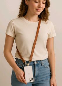 Leather Phone Strap with Clip