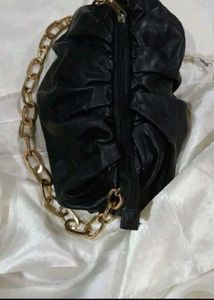 Black Cloud Sling Bag w/ Chain