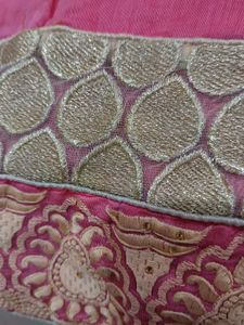 Pink Embroidered suit with bottom and dupatta