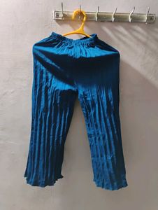 Royal Blue Pleated Palazzo Pant