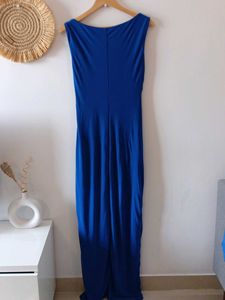 Ralph Lauren Draped Blue Gown