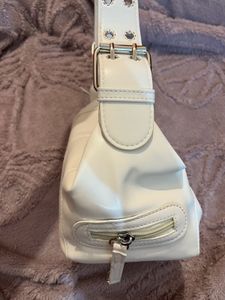 SAVANA WHITE SOLID HOBO BAG
