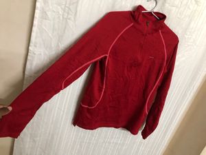 Hind Red Long Sleeve Half Zip T Shirt