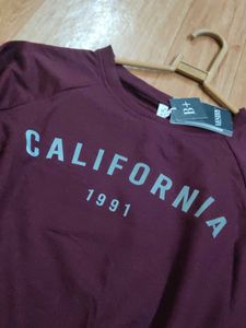 It Is A Cool, Pretty Croped Sweat Shirt ,Maroon
