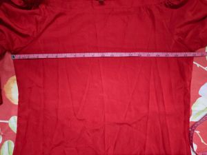 Aks Red Off Shoulder Kurta