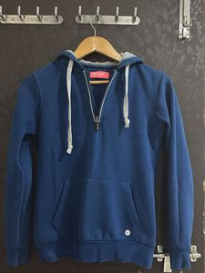 Blue Half-Zip Hoodie