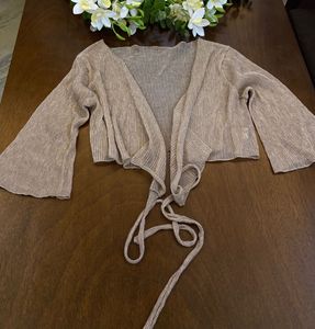 Boho Bell Sleeve Tie Cardigan