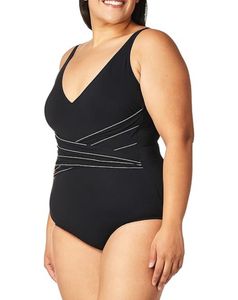 Black Swimsuits With Lining At Front