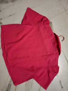 Zudio Pink Crop Top (M)