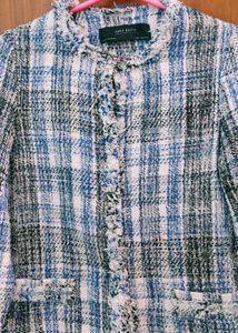 ZARA BASIC Tweed Style Jacket