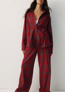 Red Plaid Pajama Set
