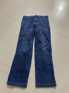polo Ralph lauren Blue Corduroy Flared Pants