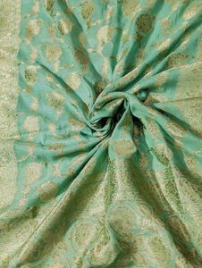 Women Green Festive Chanderi Silk Suit Set