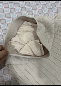 Ankle Lenth Beige A- Line Flaired Skirt
