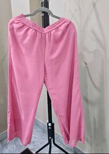 Pink Chikankari Kurti Palazzo Set