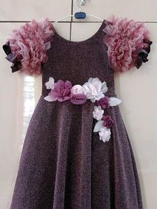 Sparkly Floral Accent Gown