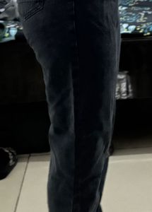 Acid Wash Black Jeans - Size Medium