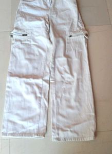 White Cut Out Jeans