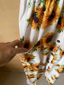 Floral Sweetheart Neck Midi Dress