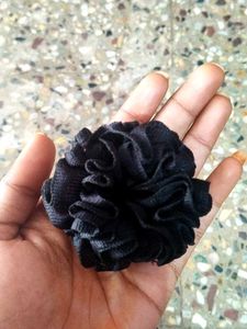 Black Floral Hair Clip