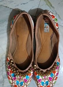 Embroidered Juttis with Bells