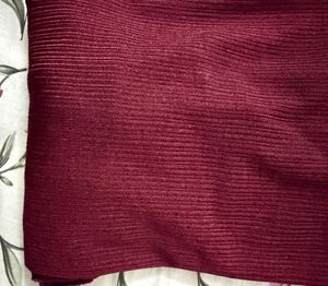 Maroon Top with Ruffle Sleeves