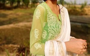 Lakhnavi Chinkari Kurti Set Of 3