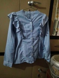 Striped Ruffle Blouse