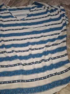 Striped V-Neck Blouse