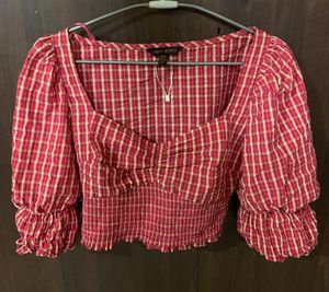 Checkered Crop Top