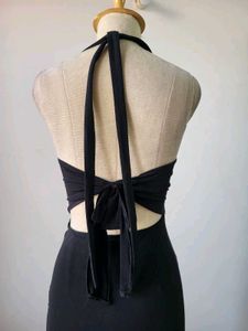 Elegant Black Maxi Party Dress