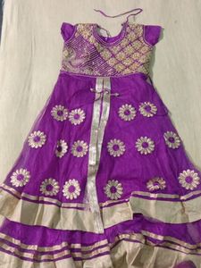 Purple Embellished Salwar Kameez