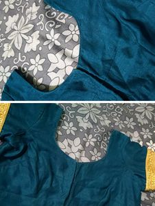 PeacockColour Designer Saree With Blause For Women