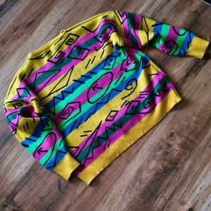Vintage Patterned korean Sweater