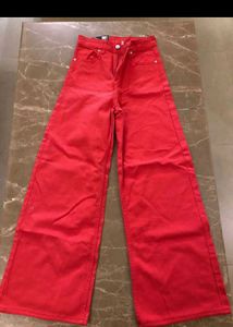 H&m Red Wide Leg