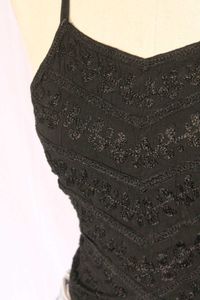Black Embroidered Cami Top