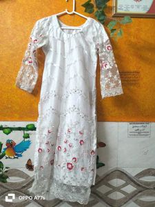 Elegant White Embroidered Kurta Set