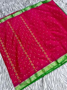 Beautiful Pink Colour Saree