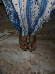 Elegant Silver Flip Flops