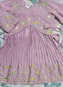 Lavender Embellished Indian Outfit