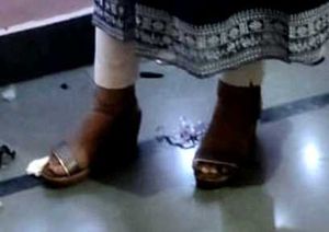 Brown Leather Ankle Strap Sandals
