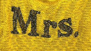 Chic Mrs. Sequin Knit Top  Yellow A