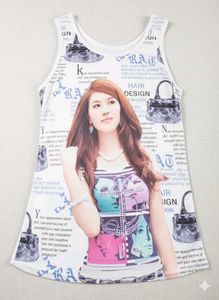 Graphic Print Tank Sheer Top