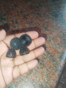 Black Jhumka Earrings