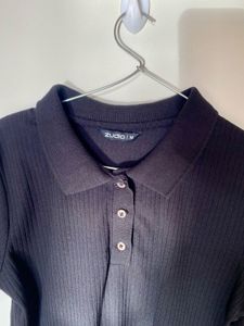 Black  Polo Top