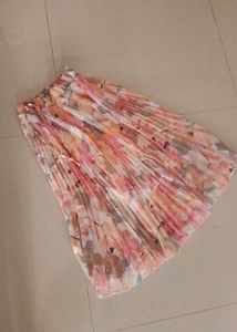 Floral Pleated Skirt