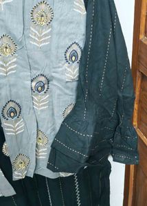 Black kurti set with jacket