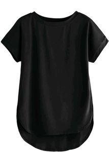 Black High-Low Hem Tee